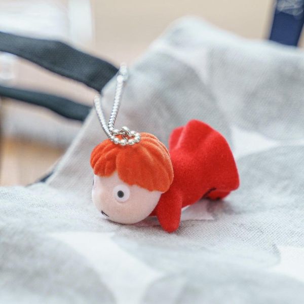 崖上的波妞 波妞植絨 珠鏈小吊飾 