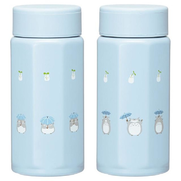 宮崎駿 龍貓 八角造型 保溫保冷保溫瓶-350ml 天空藍 