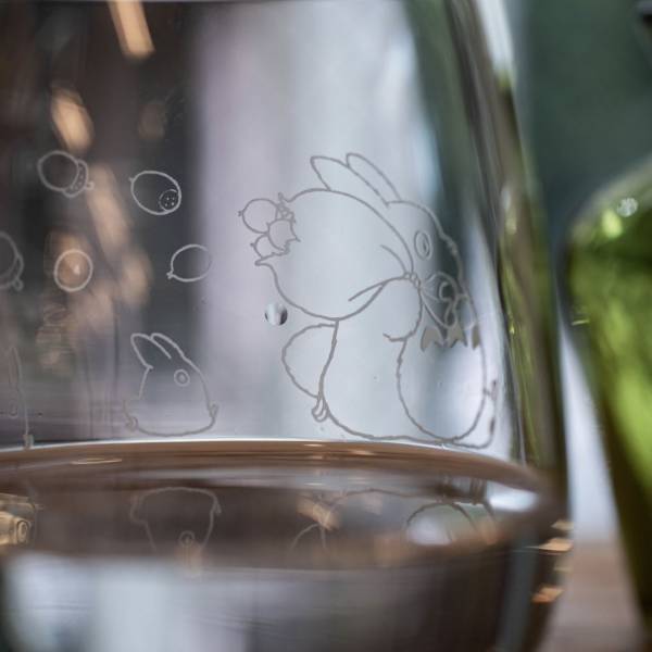 『日本製』Noritake龍貓玻璃杯～龍貓和橡果子 台南好玩.日本商品.日本正版.日本代購.日本雜貨.龍貓娃娃.宮崎駿周邊商品.魔女宅急便.神隱少女.無臉男.霍爾移動城堡.波妞.史努比.角落生物.拼圖.Peko牛奶妹.迪士尼.