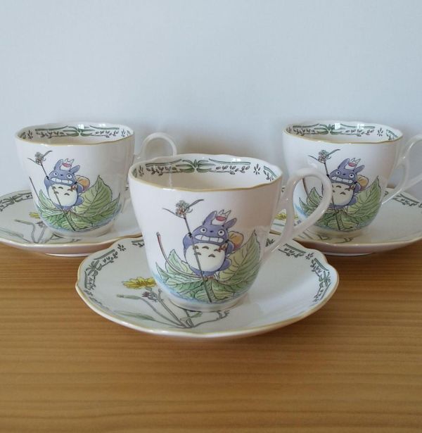 宮崎駿 Noritake 龍貓骨瓷咖啡杯盤組~龍貓划葉子船 台南好玩.日本商品.日本正版.日本代購.日本雜貨.龍貓娃娃.宮崎駿周邊商品.魔女宅急便.神隱少女.無臉男.霍爾移動城堡.波妞.史努比.角落生物.拼圖.Peko牛奶妹.迪士尼