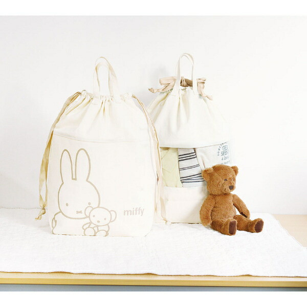 『 期間限定』Miffy 米菲兔 抽繩  大容量 圓筒收納袋 