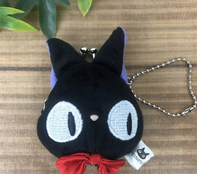 宮崎駿 魔女宅急便-吉吉 零錢包吊飾/鑰匙圈 台南好玩.日本商品.日本正版.日本代購.日本雜貨.龍貓娃娃.宮崎駿周邊商品.魔女宅急便.神隱少女.無臉男.霍爾移動城堡.波妞.史努比.角落生物.拼圖.Peko牛奶妹.迪士尼