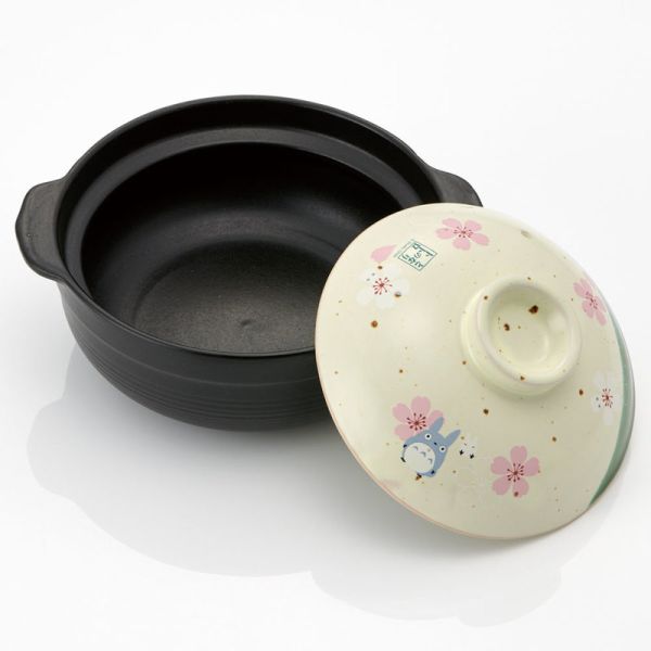 龍貓 美濃燒土鍋6號-和風櫻花