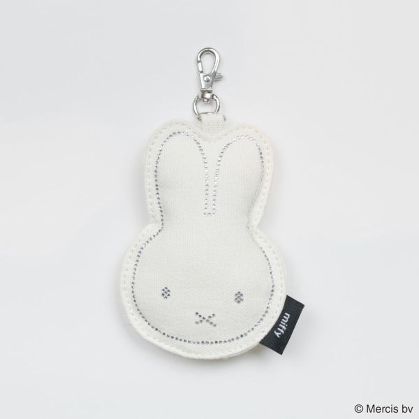 MIFFY米菲兔 帆布材質燙水鑽 鑰匙圈/吊飾 