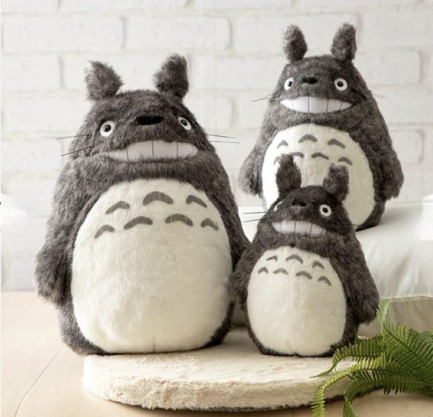 『全新毛絨玩偶系列』宮崎駿 龍貓 經典款材質 灰龍貓玩偶～笑 Ｓ 