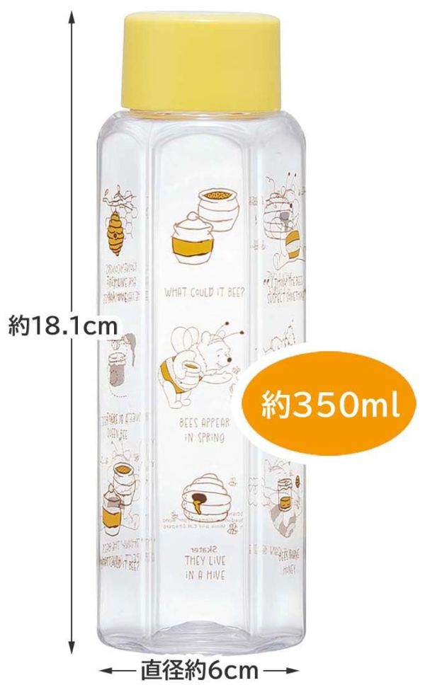 DISNEY 迪士尼 小熊維尼 6角造型冷水瓶 台南好玩.日本商品.日本正版.日本代購.日本雜貨.龍貓娃娃.宮崎駿周邊商品.魔女宅急便.神隱少女.無臉男.霍爾移動城堡.波妞.史努比.角落生物.拼圖.Peko牛奶妹.迪士尼