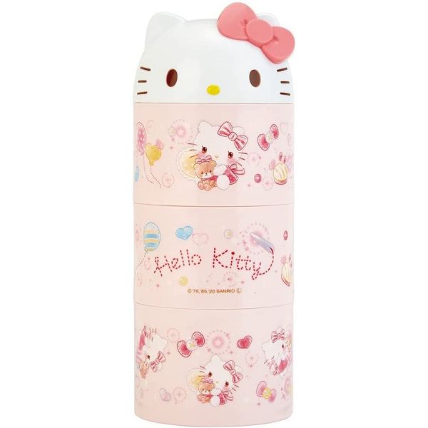 『日本製』Hello Kitty 造型蓋三層便當盒/保鮮盒  