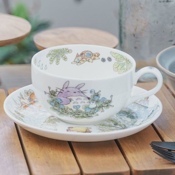 宮崎駿 日本製』Noritake 龍貓 骨瓷奶茶/咖啡杯盤組-1J 