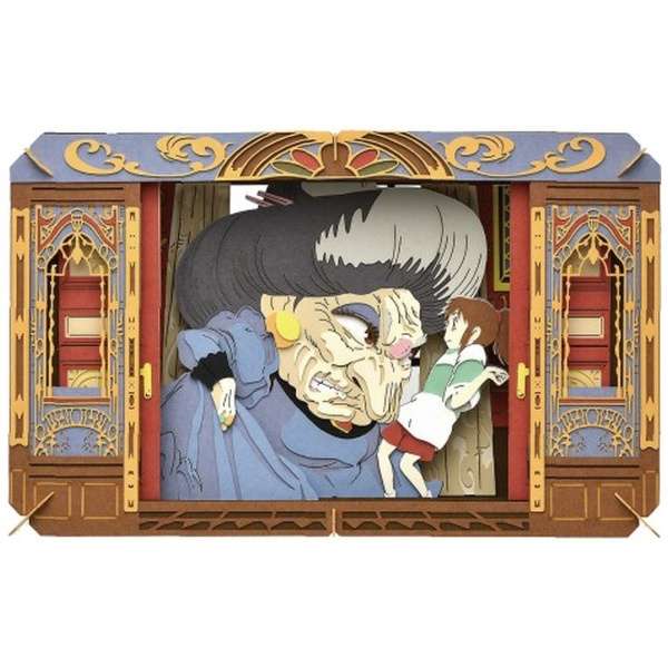 宮崎駿 神隱少女 DIY立體紙劇場-湯婆婆與千尋 台南好玩.日本商品.日本正版.日本代購.日本雜貨.龍貓娃娃.宮崎駿周邊商品.魔女宅急便.神隱少女.無臉男.霍爾移動城堡.波妞.史努比.角落生物.拼圖.Peko牛奶妹.迪士尼
