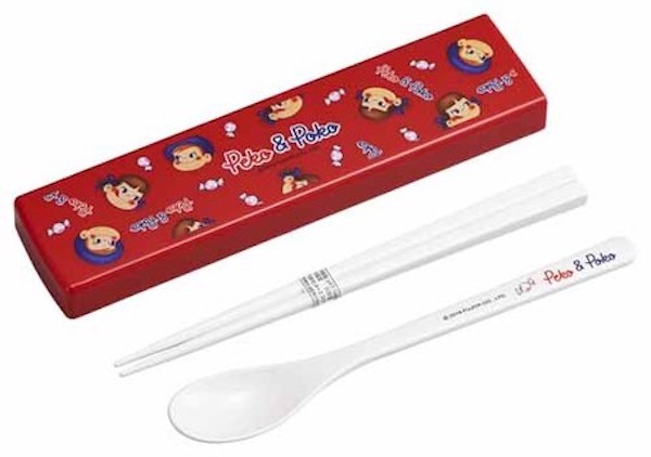 『日本製』不二家peko牛奶妹 外出環保♻️餐具/筷子＆湯匙 台南好玩.日本商品.日本正版.日本代購.日本雜貨.龍貓娃娃.宮崎駿周邊商品.魔女宅急便.神隱少女.無臉男.霍爾移動城堡.波妞.史努比.角落生物.拼圖.Peko牛奶妹.迪士尼