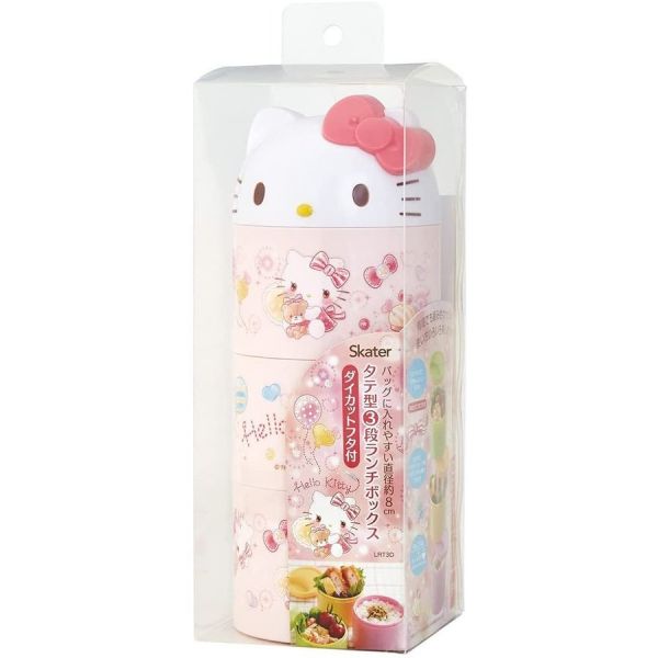 『日本製』Hello Kitty 造型蓋三層便當盒/保鮮盒  