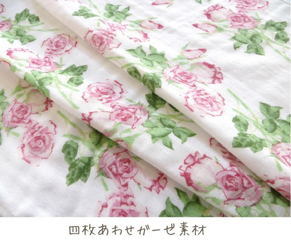 『日本製』玫瑰/薔薇系列 四層紗 長毛巾/紗布毛巾 