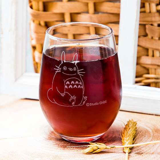 『日本製』Noritake龍貓玻璃杯～龍貓和橡果子 台南好玩.日本商品.日本正版.日本代購.日本雜貨.龍貓娃娃.宮崎駿周邊商品.魔女宅急便.神隱少女.無臉男.霍爾移動城堡.波妞.史努比.角落生物.拼圖.Peko牛奶妹.迪士尼.