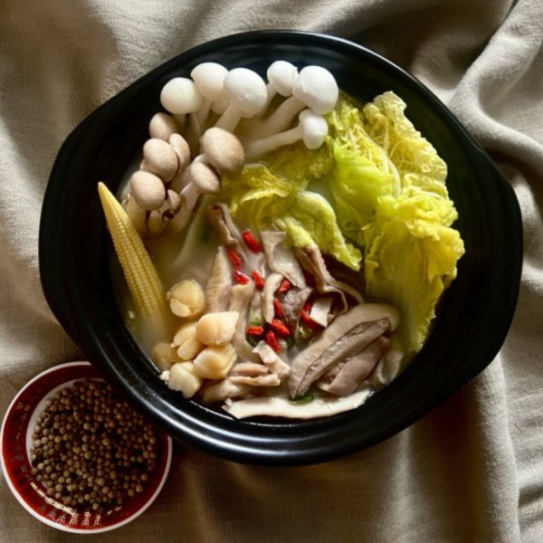 干貝胡椒菜菜豬肚湯 (2入) 雞湯,純雞湯,濃雞湯,干貝胡椒菜菜豬肚湯