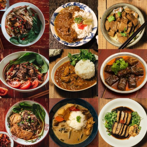 【聰明小家庭套組】來金清燉牛肉麵X1+蕃茄牛肉麵X1+香麻牛肉麵X1+惠比壽牛肉咖哩X1+寶萊塢雞肉咖哩X1+恰圖恰維根咖哩X1+浪漫香滷豆干X1+銷魂一口杏鮑菇X1+辣台味米血糕X1 