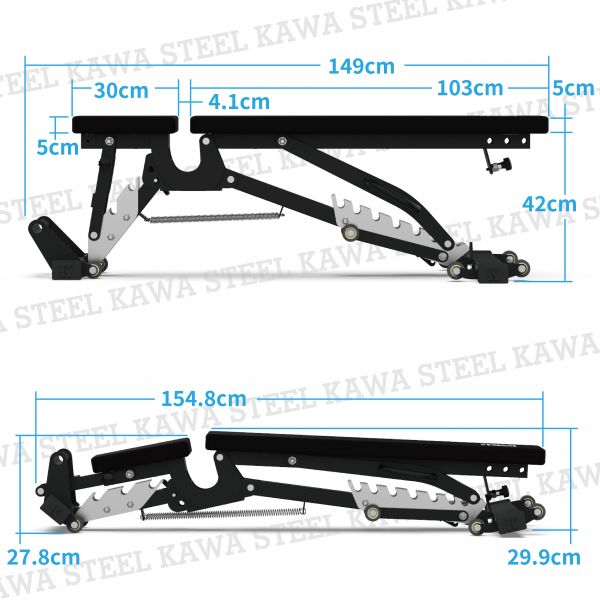 Kawa Adjustable Weight Bench 可調式臥推椅品牌,商用臥推椅子,啞鈴臥推椅收納,多功能健身臥推椅,台灣製,中鋼鋼材,運動健身規畫採購安裝,crossfit,homegym