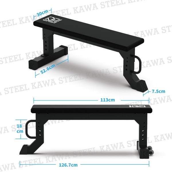 Kawa Steel Flat Weight Bench 重裝臥推椅,重訓健身椅,台灣製,中鋼鋼材,運動健身規畫採購安裝,crossfit,gym