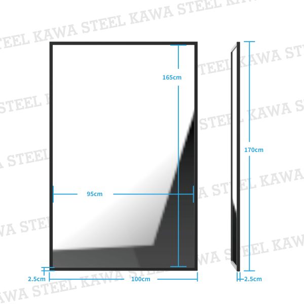 Kawa Steel Mounted Mirror 