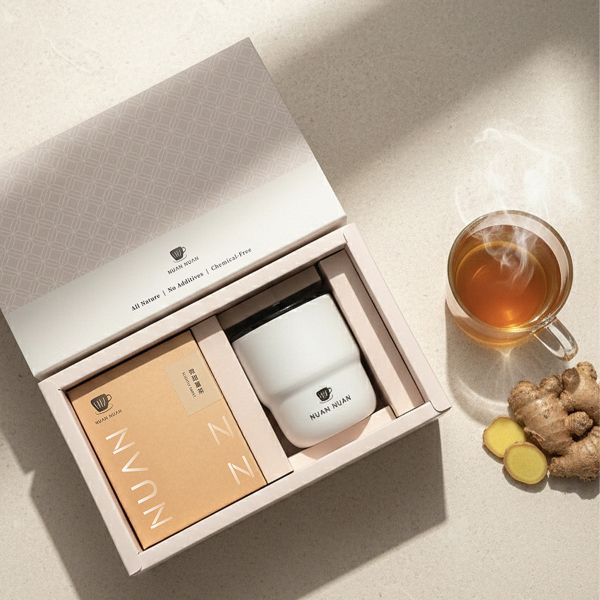 暖心精選禮盒-薑茶隨行組 薑,老薑,竹薑,薑茶,黑糖薑茶,下雨天喝薑茶,濕氣,月經,經期不適,月經來要喝什麼,桂圓,紅棗,薑茶禮盒