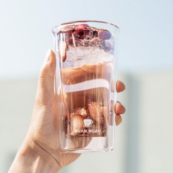 雙層玻璃水杯 400ML 