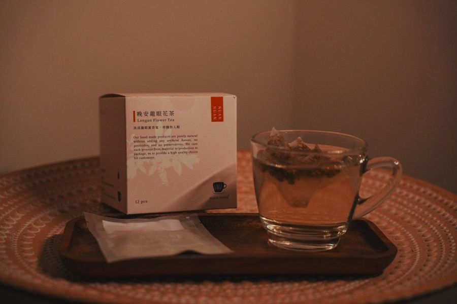 【夜間儀式茶】晚安龍眼花茶 - 12入 龍眼花,龍眼花茶,舒眠,前花青素,兒茶素,無咖啡因茶,孕媽咪也能喝,夜間儀式茶,在地花茶,冷熱泡皆可、晚安龍眼花茶、龍眼花茶、夜間儀式茶、舒眠效果