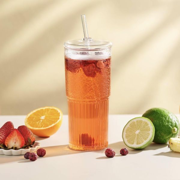 【非密封式】水波紋玻璃冷水杯 600ML 