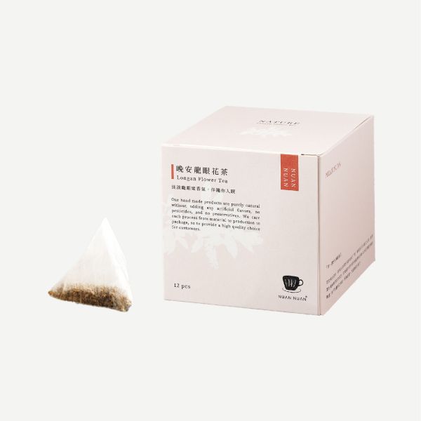 【夜間儀式茶】晚安龍眼花茶 - 12入 龍眼花,龍眼花茶,舒眠,前花青素,兒茶素,無咖啡因茶,孕媽咪也能喝,夜間儀式茶,在地花茶,冷熱泡皆可