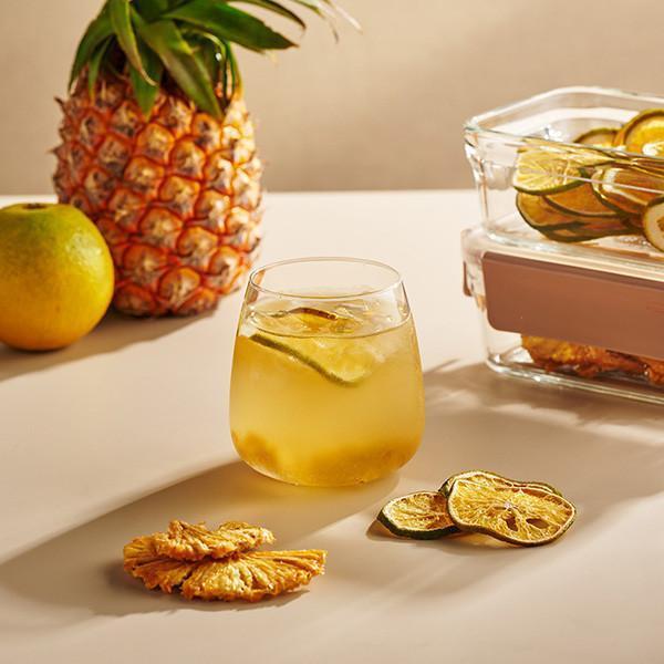 【裸食保鮮盒】鳳梨果乾水 glasslock,暖暖純手作,保鮮盒,玻璃保鮮盒,保鮮盒推薦,鳳梨果乾,鳳梨,果乾水,補充水分