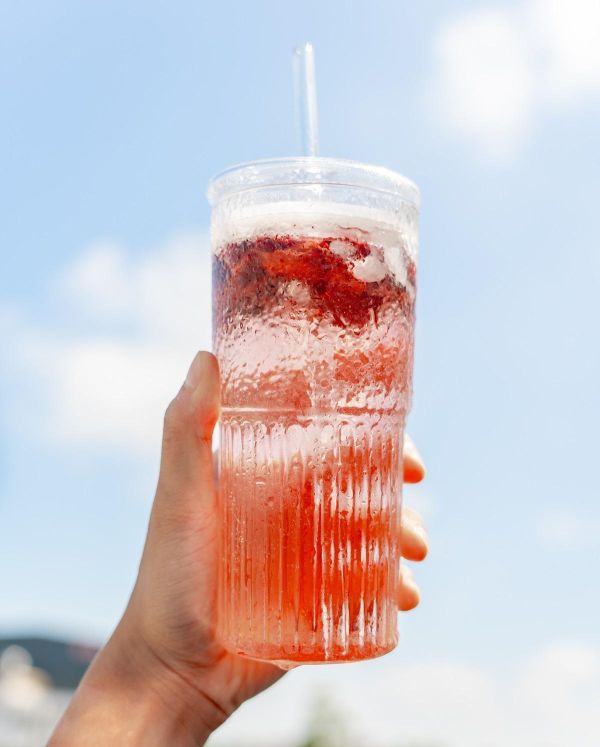 【非密封式】水波紋玻璃冷水杯 600ML 