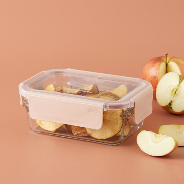 【裸食保鮮盒】蘋果果乾水 glasslock,暖暖純手作,保鮮盒,玻璃保鮮盒,保鮮盒推薦,蘋果果乾,蘋果,蘋果汁,水果,果乾水,補充水分,健康飲料