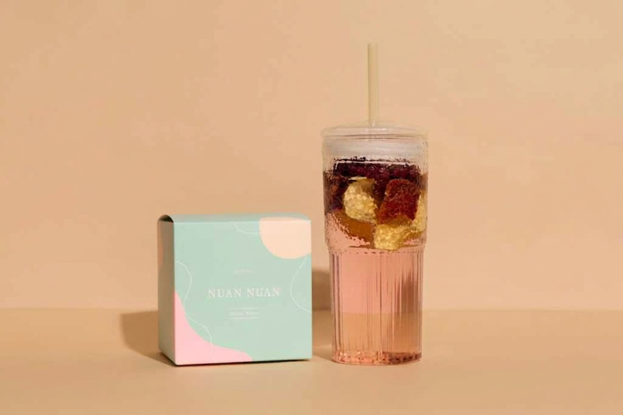 【首購推薦】綜合果乾嚐鮮組5入+水波紋玻璃水杯600ML 