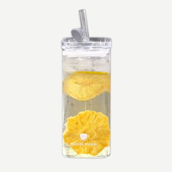 【贈品】質感玻璃方形水瓶400ml 