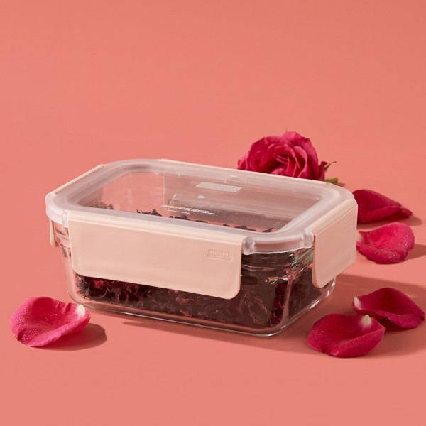 【裸食保鮮盒】有機玫瑰花 glasslock,暖暖純手作,保鮮盒,玻璃保鮮盒,保鮮盒推薦,果乾,水果,果乾水,玫瑰花茶,花茶,補充水分,健康飲料,有機玫瑰,養顏美容