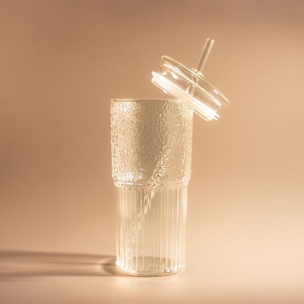 【非密封式】水波紋玻璃冷水杯 600ML 