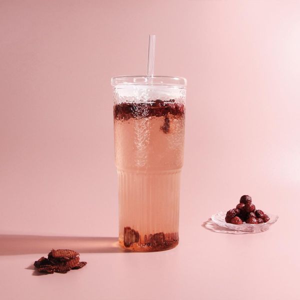 【非密封式】水波紋玻璃冷水杯 600ML 