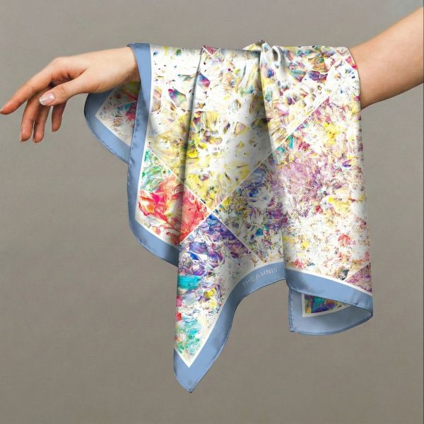 然一酒店 4A級真絲絲巾-(大小兩入組) 