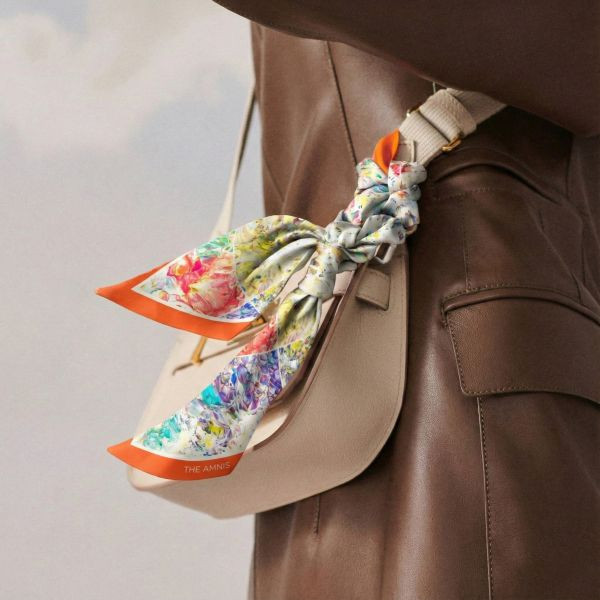 然一酒店 4A級真絲絲巾-(大小兩入組) 