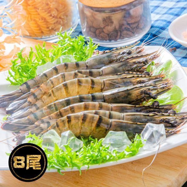活凍草蝦8尾裝250克共6盒(免運組) 冷凍,草蝦,蝦仁,馬來西亞