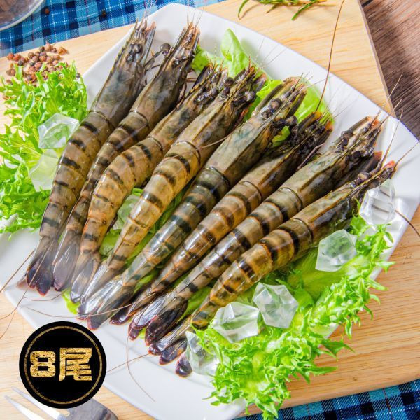 活凍草蝦8尾裝250克共6盒(免運組) 冷凍,草蝦,蝦仁,馬來西亞