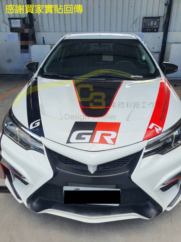 類GR引擎蓋拉線 Toyota,GR,引擎蓋,拉線,車身,貼紙,造型,彩繪,運動,風格 賽車,車身膠膜,車膜,車貼