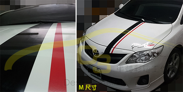 雙色黑紅引擎蓋拉線 引擎蓋,車身貼紙,造型,彩繪,熱血,運動,風格,sport,賽車 拉線,車身膜,車標貼,車貼
