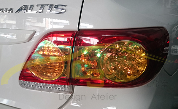 Toyota Altis 10.5代 專用款 尾燈 變色貼片 Toyota,Altis,10.5代,小改款,專用,尾燈,變色膜,貼片,4色 改色,造型,車標,改裝