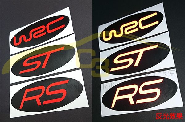 Ford Focus MK2 MK2.5專用 RS ST WRC Logo文字貼 Focus,RS,ST,WRC,Logo,車標,反光,造型,貼紙,改裝 MK2,MK2.5,車膜