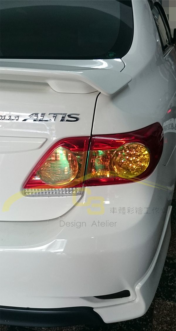 Toyota Altis 10.5代 專用款 尾燈 變色貼片 Toyota,Altis,10.5代,小改款,專用,尾燈,變色膜,貼片,4色 改色,造型,車標,改裝