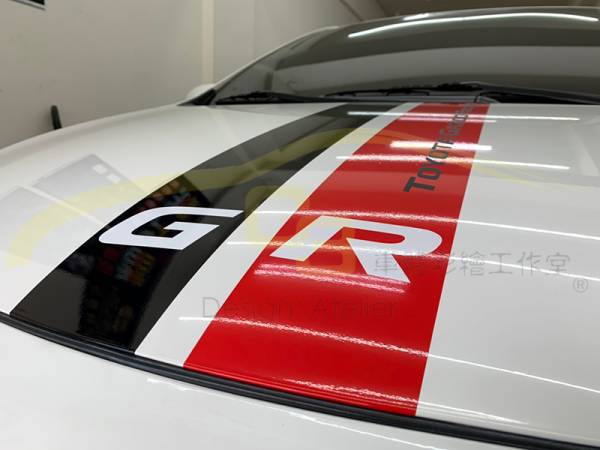 類GR引擎蓋拉線 Toyota,GR,引擎蓋,拉線,車身,貼紙,造型,彩繪,運動,風格 賽車,車身膠膜,車膜,車貼