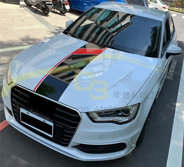 類RS 引擎蓋 拉線 Audi,RS,引擎蓋,拉線,車身,貼紙,造型,彩繪,運動,風格,賽車,車身膠膜,車身膜, 車貼