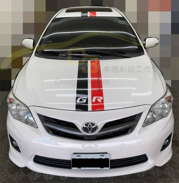 類GR引擎蓋拉線 Toyota,GR,引擎蓋,拉線,車身,貼紙,造型,彩繪,運動,風格 賽車,車身膠膜,車膜,車貼