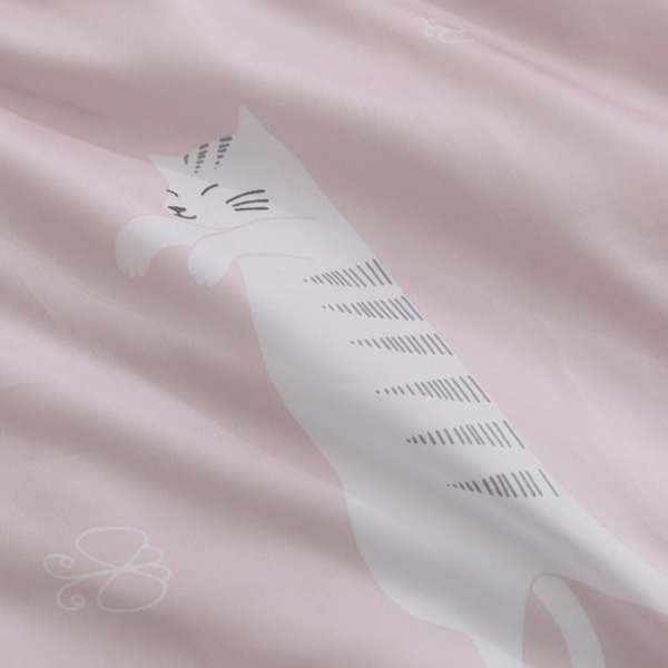 LAMINA  天絲兒童涼被 / 空調被3.5X4尺-慵懶貓咪-粉 