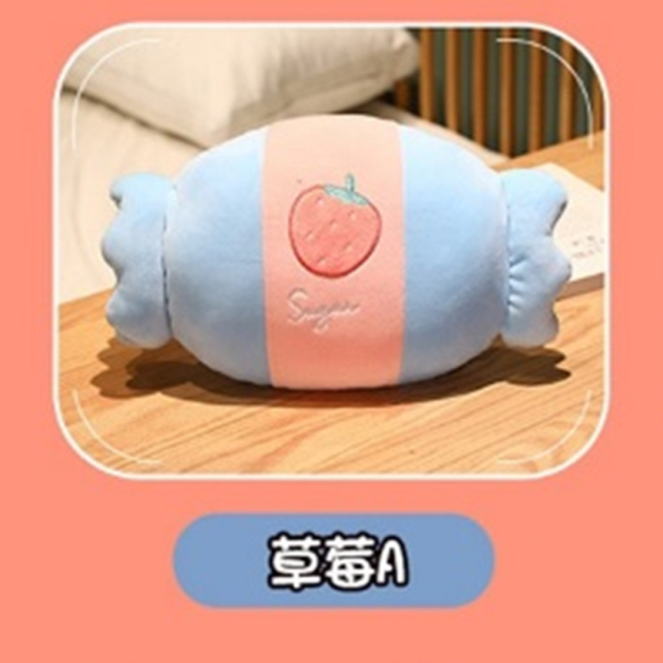 LAMINA糖果造型水果系列暖手枕-藍 