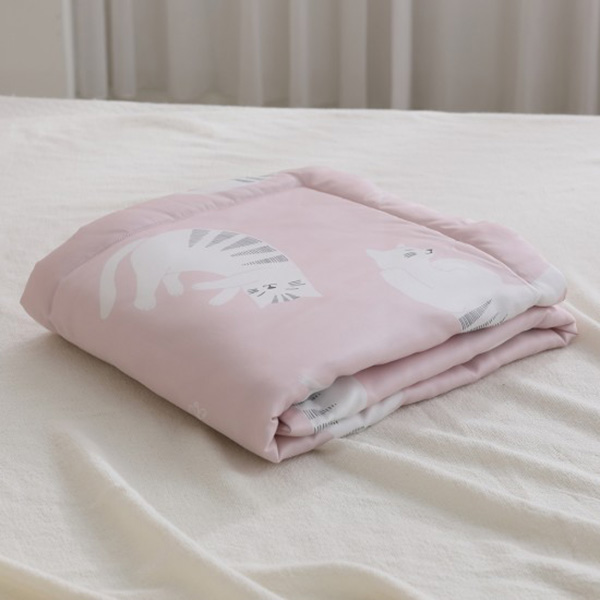 LAMINA  天絲兒童涼被 / 空調被3.5X4尺-慵懶貓咪-粉 